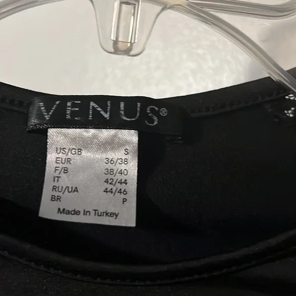 Venus Black Bodysuit Lace Long Sleeves - Picture 5 of 6